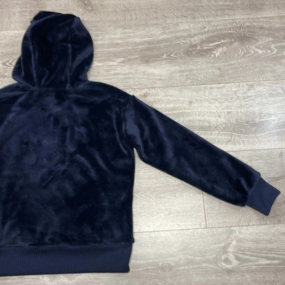 Athleta Girl Navy Feelin’ Great Plush Velour Hoodie Pullover L/12 - Picture 16 of 16